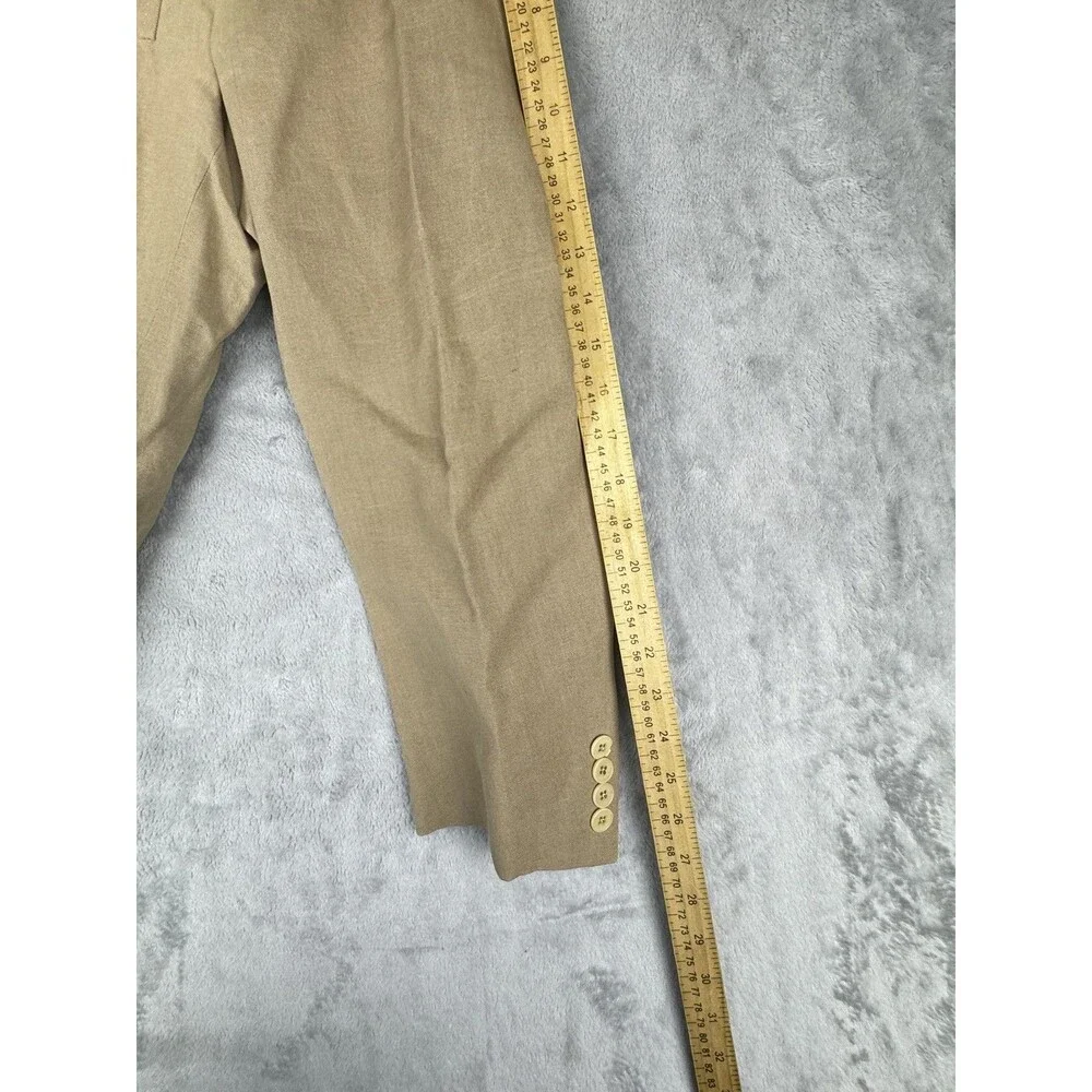 Ermenegildo Zegna Mens 62R Linen Sport Coat Tan Su Misura 1143R0